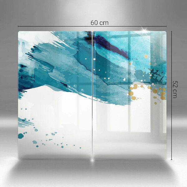 Főzőlap védő üveglap Kék foltok