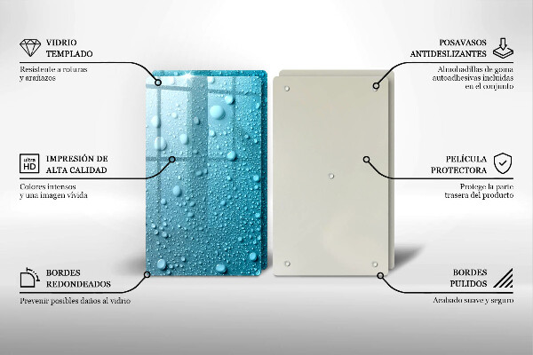 Főzőlap védő üveglap Vízcseppek