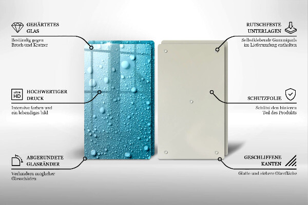 Főzőlap védő üveglap Vízcseppek