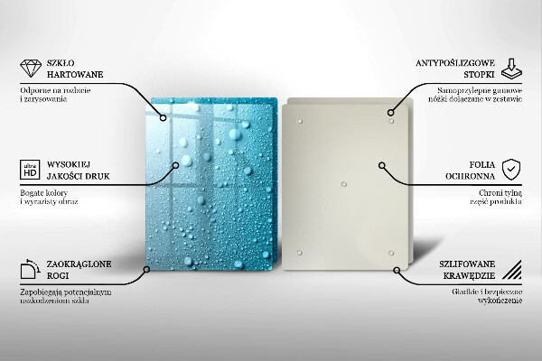 Főzőlap védő üveglap Vízcseppek