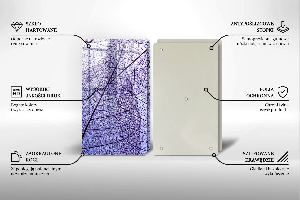 Főzőlap védő üveglap Levelek erekkel