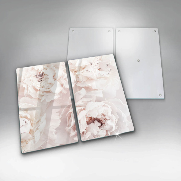 Főzőlap védő üveglap Pasztell bazsarózsa