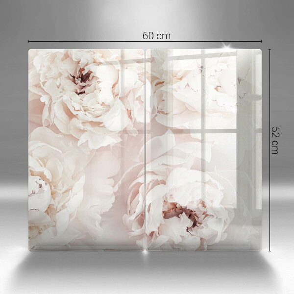 Főzőlap védő üveglap Pasztell bazsarózsa