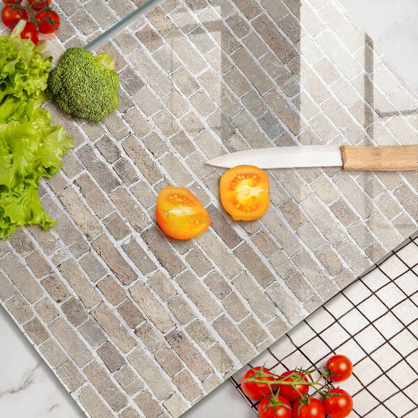 Főzőlap védő üveglap Világos téglafal