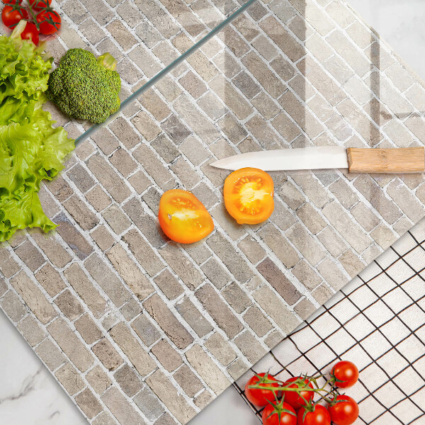 Főzőlap védő üveglap Világos téglafal