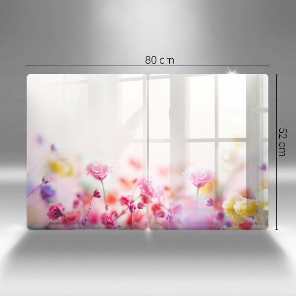 Főzőlap védő üveglap Virágos rét