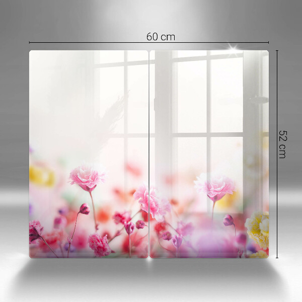 Főzőlap védő üveglap Virágos rét