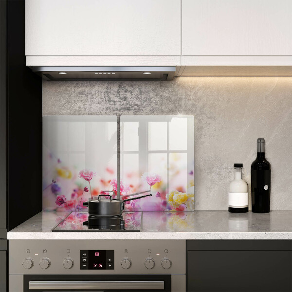 Főzőlap védő üveglap Virágos rét