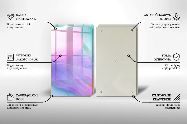 Főzőlap védő üveglap Pasztell tollak