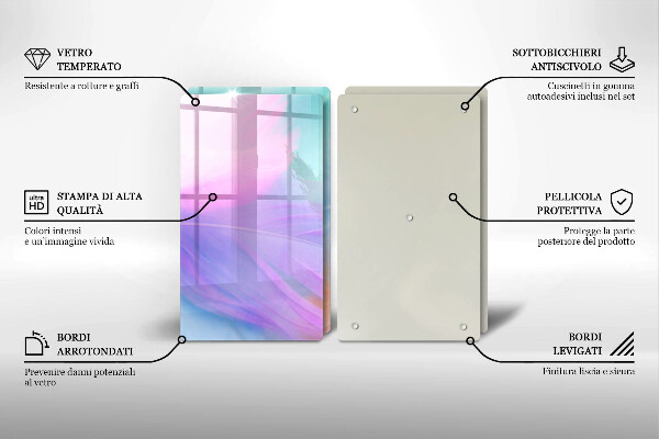 Főzőlap védő üveglap Pasztell tollak