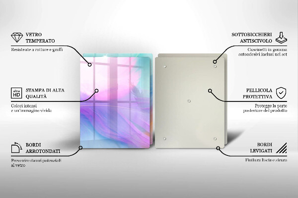 Főzőlap védő üveglap Pasztell tollak