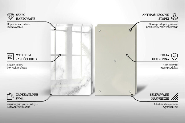 Főzőlap védő üveglap Modern márvány