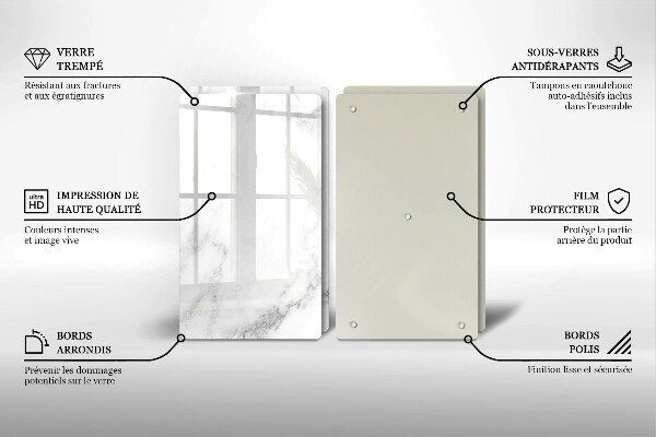 Főzőlap védő üveglap Modern márvány