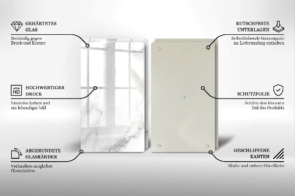 Főzőlap védő üveglap Modern márvány