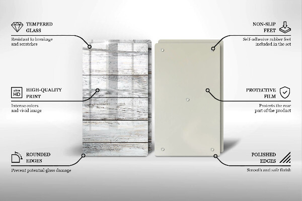 Főzőlap védő üveglap Világos fa táblák