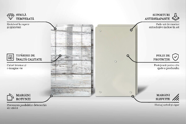 Főzőlap védő üveglap Világos fa táblák