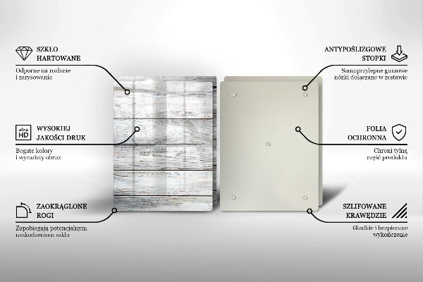 Főzőlap védő üveglap Világos fa táblák