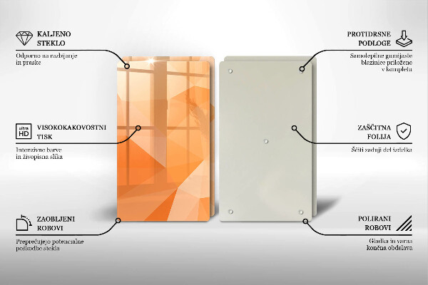 Főzőlap védő üveglap Geometriai háttér