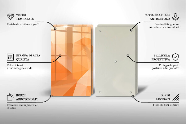 Főzőlap védő üveglap Geometriai háttér