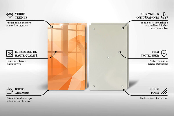 Főzőlap védő üveglap Geometriai háttér