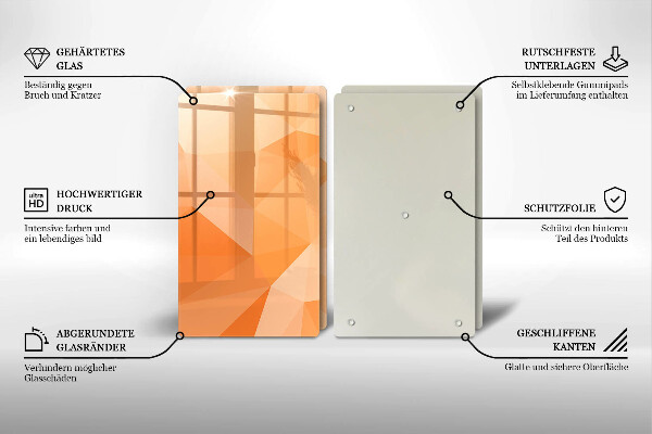 Főzőlap védő üveglap Geometriai háttér