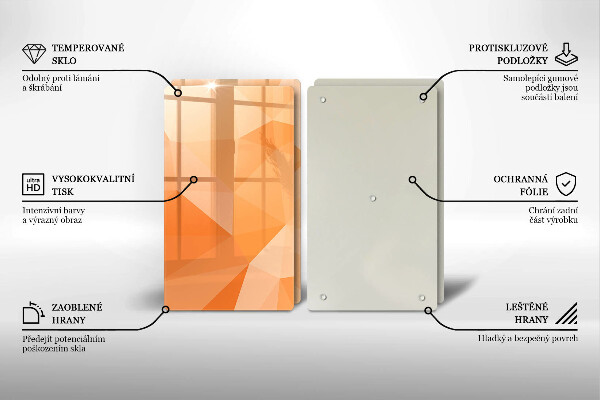 Főzőlap védő üveglap Geometriai háttér