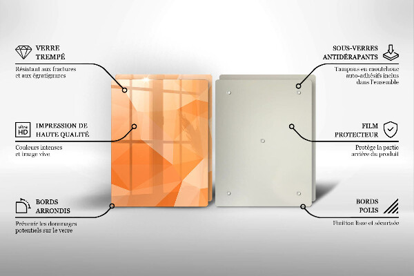 Főzőlap védő üveglap Geometriai háttér