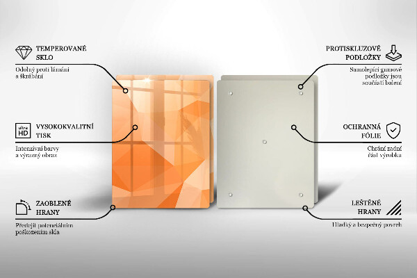 Főzőlap védő üveglap Geometriai háttér