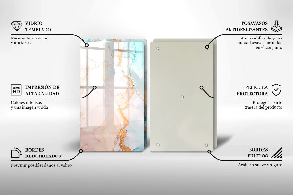 Főzőlap védő üveglap Márvány absztrakció