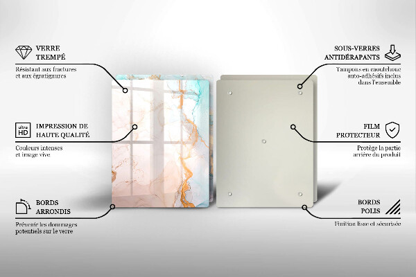 Főzőlap védő üveglap Márvány absztrakció