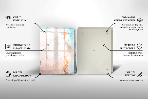 Főzőlap védő üveglap Márvány absztrakció