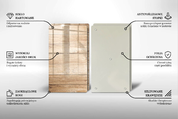 Főzőlap védő üveglap Fadeszkák