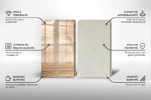 Főzőlap védő üveglap Fadeszkák