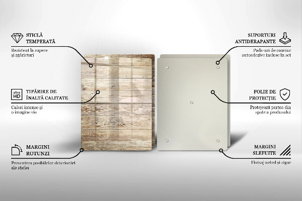 Főzőlap védő üveglap Fadeszkák