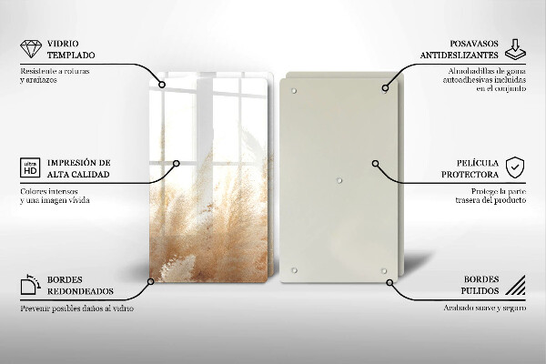 Főzőlap védő üveglap Pampa fű