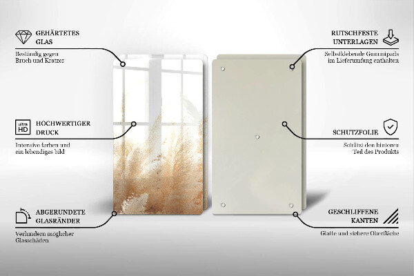 Főzőlap védő üveglap Pampa fű