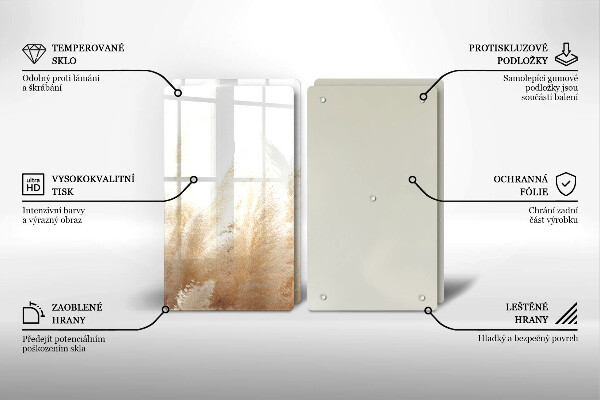 Főzőlap védő üveglap Pampa fű