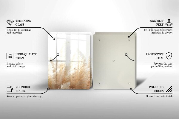 Főzőlap védő üveglap Pampa fű