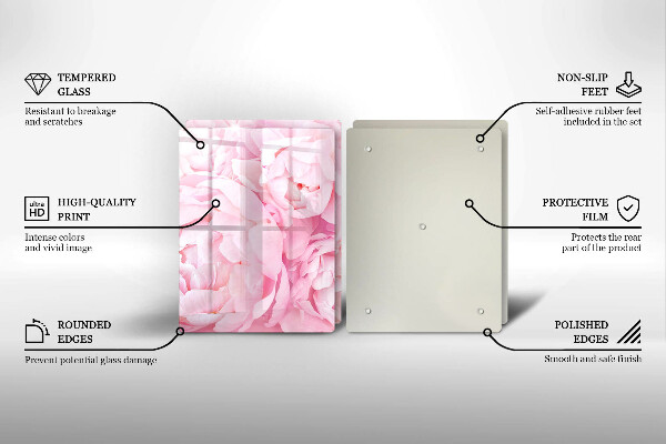 Főzőlap védő üveglap Finom bazsarózsa