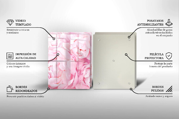 Főzőlap védő üveglap Finom bazsarózsa