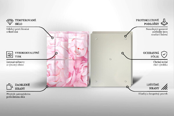 Főzőlap védő üveglap Finom bazsarózsa