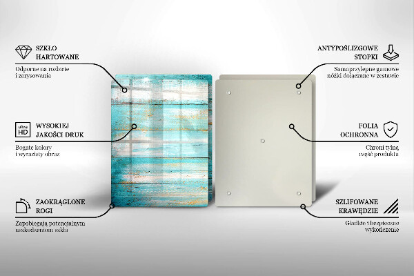 Főzőlap védő üveglap Vintage fa táblák