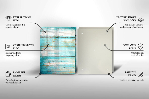 Főzőlap védő üveglap Vintage fa táblák