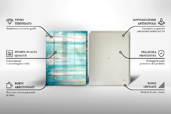 Főzőlap védő üveglap Vintage fa táblák