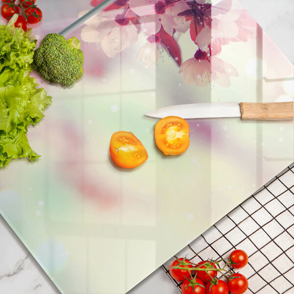 Főzőlap védő üveglap Természet alma virágok