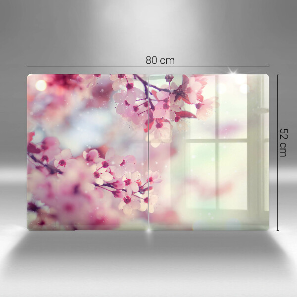 Főzőlap védő üveglap Természet alma virágok