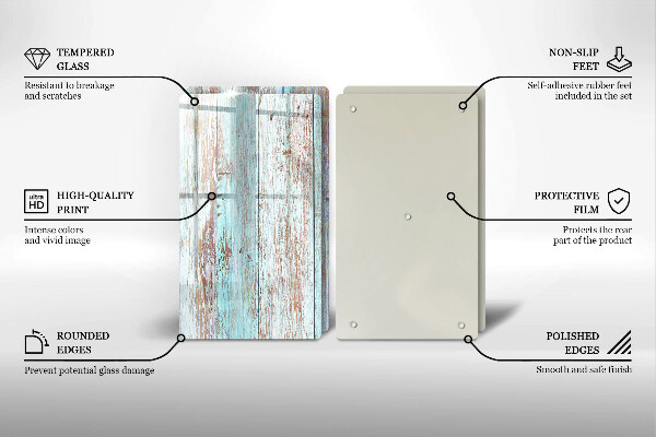 Főzőlap védő üveglap Régi vintage táblák