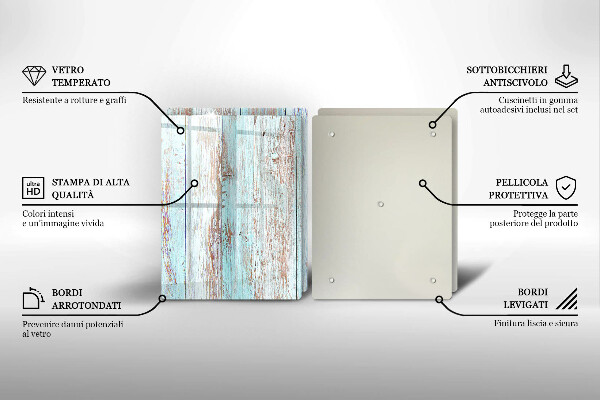 Főzőlap védő üveglap Régi vintage táblák