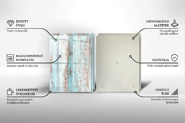 Főzőlap védő üveglap Régi vintage táblák