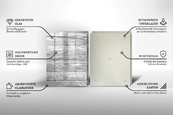 Főzőlap védő üveglap Régi fa táblák